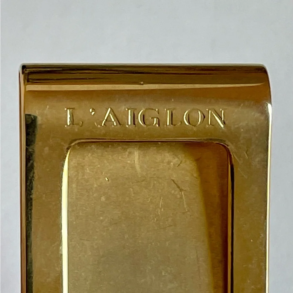 Vintage L’Aiglon Goldtone Metal Starburst Money Clip